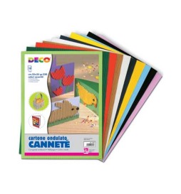 CARTONCINO ONDULATO 25X35 10ff ASS.CANNETE' CWR