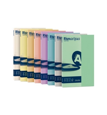 CARTONCINO COLORATO TENUE A3 140G   200F MONOCOLORE RISMACQUA FAVINI