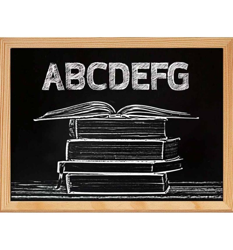 LAVAGNA NERA 30X40 CORNICE NATURALE