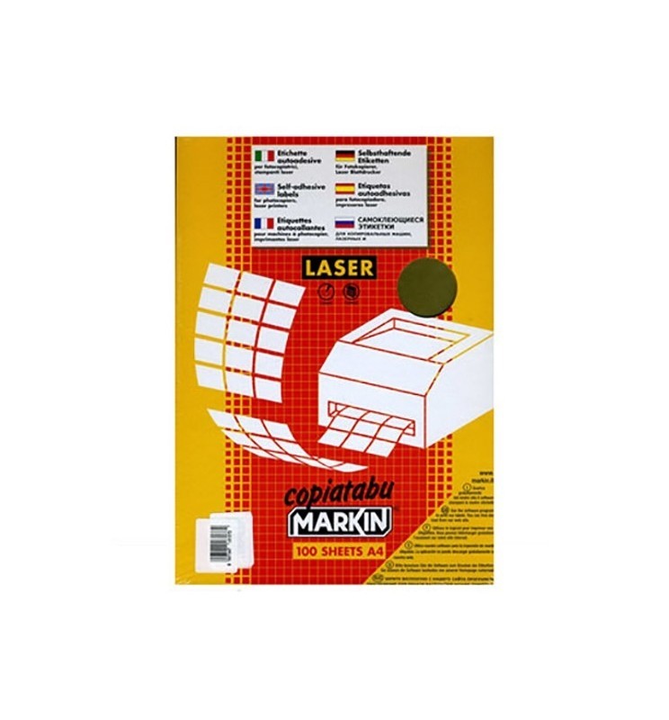 ETICHETTE A4 F.100 METALL.LASER    ETICHETTE SATINATE