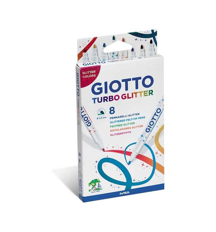 PENNARELLI TURBO GLITTER  8 colori GIOTTO