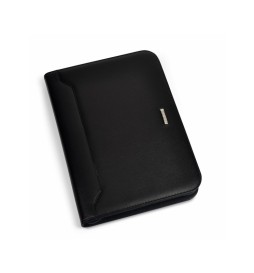 Portablocco in similpelle stampata monocolore, chiusura con