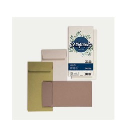 BUSTE NATURE CRUSH 11X22 25PZ       MONOCOLORE CALLIGRAPHY FAVINI