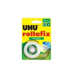 NASTRO ADESIVO mm19X25m INVISIBILE ROLLAFIX UHU CON DISPENSER