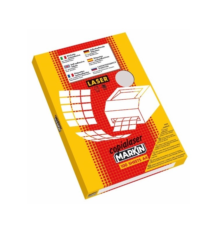 ETICHETTE ADESIVE A4 BIANCO OPACO  PPL LASER 50pz