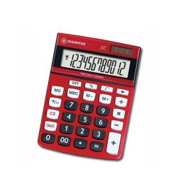 CALCOLATRICE TAVOLO DX120 OSAMA    12 CIFRE 143,5x102 ROSSA