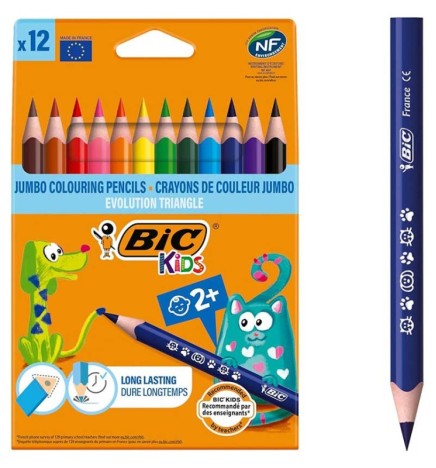 PASTELLI BIC EVOLUTION 12 COLORI   MATITE COLORATE