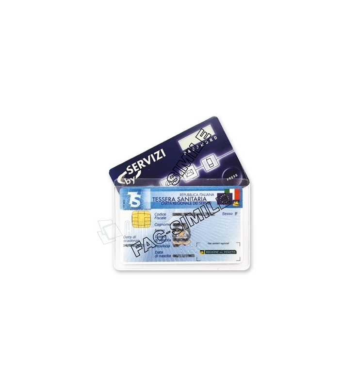 PORTACARDS 2 TASCHE PVC ORNA (50)  PORTACARDS TRASPARENTE