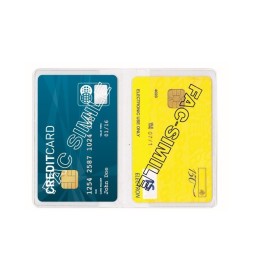 PORTACARDS 2 TASCHE A LIBRO TRASP. PORTACARDS TRASPARENTE ORNA