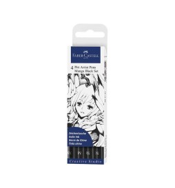 Pitt Artist Pen Manga NERO 4pz     XS-M-SC-SB
