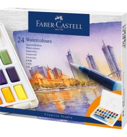Acquerelli in pastiglie 24 colori  Faber-Castell
