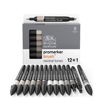 PROMARKER BRUSH GREYS 12pz+1 WINSOR E NEWTON
