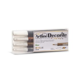MARKER DECORITE PENNELLO METAL 4P ARTLINE