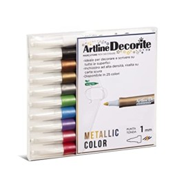 MARKER DECORITE PENNELLO METAL 10pz ARTLINE