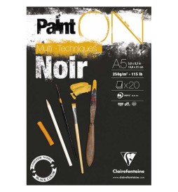 BLOCCO PAINT ON NERO A5 20F 250g