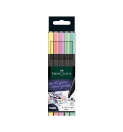PENNA GRIP FINEPEN 0,4 5 COLORI PASTEL FABER-CASTELL