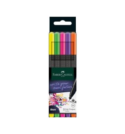 PENNA GRIP FINEPEN 0,4 5 COLORI NEON FABER-CASTELL