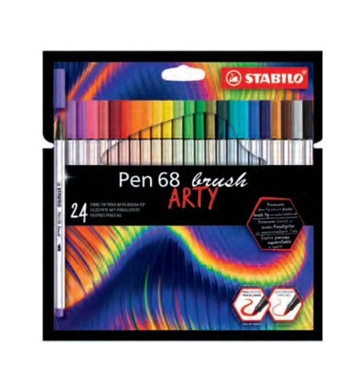 Pen 68 brush ARTY Line ast. 24 pz