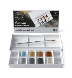 WN COTMAN - SET metal 8 1/2 GO     pennello da viaggio