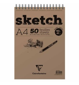 Blocco SKETCH Spiralato A4 50F 90g bianco
