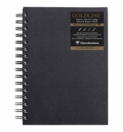 Sketchbook spir. GOLDLINE A5 64F 140g bianco verticale