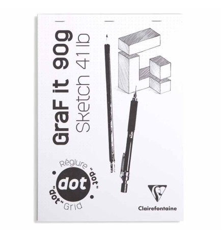 BLOCCO COLLATO GRAF IT A4 DOT 80F  90G PUNTINATO