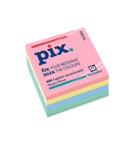 PIX CUBO ADESIVO 76X76 TQ PASTEL   post-it TOP QUALITY
