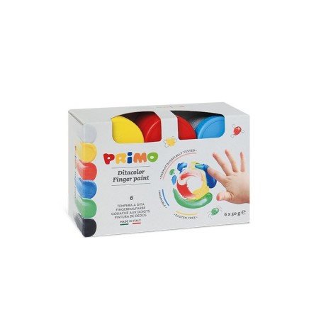 COLORI A DITA 50g 6pz PRIMO