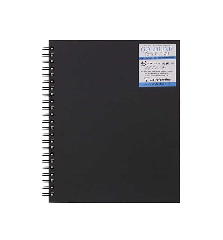 BLOCCO GOLDLINE SPIR 23x30 250g 40f microperforato CLAIREFONTAINE