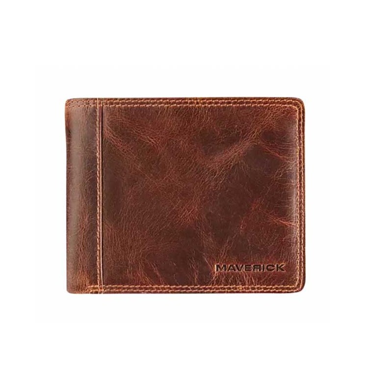 Portafoglio in pelle RFID con tasca per documenti e extra ca