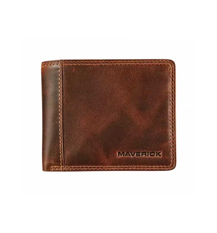 Portafoglio in pelle compatto RFID per carte extra