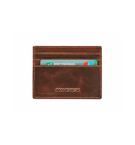 Portacarte di credito in pelle RFID con patella