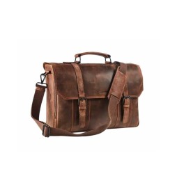 Borsa in pelle con tasca per laptop fino a 15,6 pollici