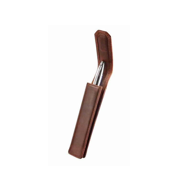 Portapenne in pelle singolo