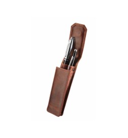 Portapenne in pelle doppio
