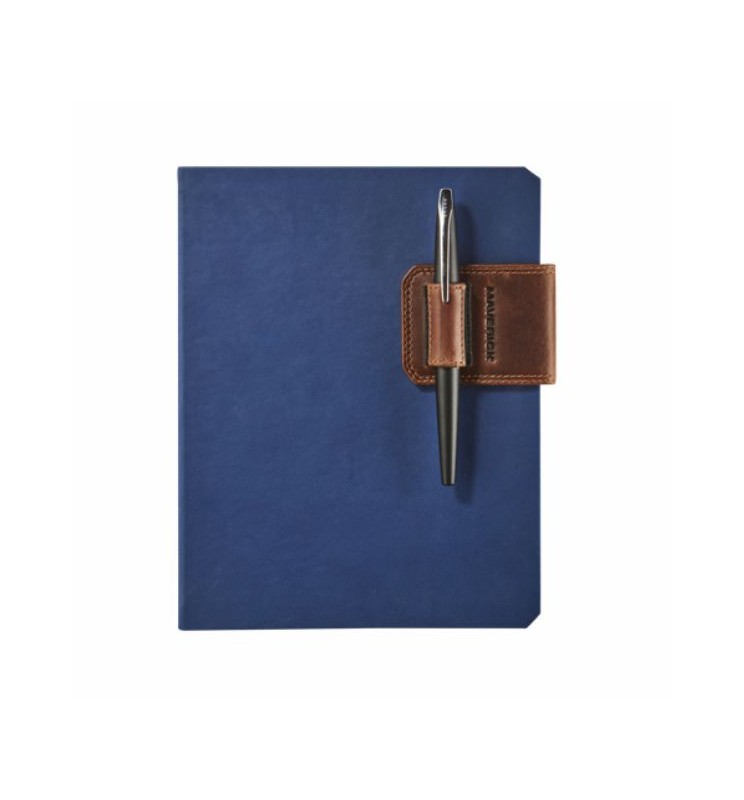 Portapenne in pelle magnetico per notebook