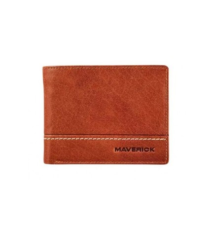 Portafoglio in pelle compatto RFID ROUGH GEAR cognac