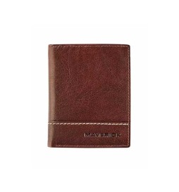 Portacarte di credito in pelle ROUGH GEAR marrone