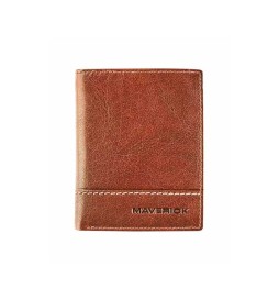 Portacarte di credito in pelle ROUGH GEAR cognac