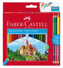 Pastelli Red Range 24+3 colori     Faber-Castell 24 colori + 6 colori