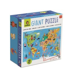 LUDATTICA GIANT PUZZLE 48 PCS La mappa degli animali
