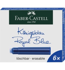 CARTUCCE INCHIOSTRO STILO BLU 6pz FABER-CASTELL
