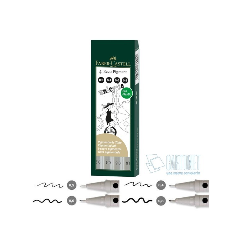 Ecco Pigment nero set 4pz          0.2-0.4-0.6-0.8