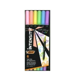 PENNARELLO DOPPIA PUNTA INTENSITY   6pz PASTEL BRUSH BIC