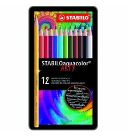 PASTELLI AQUACOLOR PZ.12 METALLO   PASTELLI STABILO