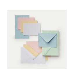 BIGLIETTI E BUSTA NUVOLA 5,8X7,8   100 PZ ASSORTITI FAVINI