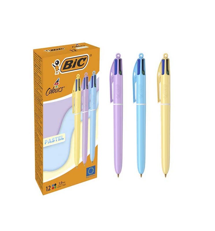 PENNA 4 COLORI PASTEL BIC