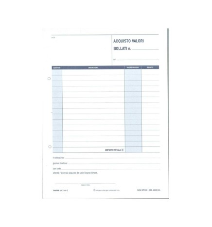 ACQUISTO VALORI BOLLATI A5 RIC