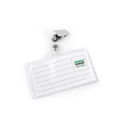 PORTABADGE CON CLIP 9X6 50pz IN PVC MORBIDO 31-140 LEBEZ