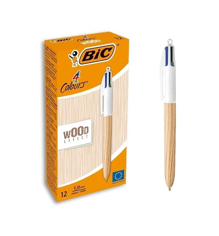 PENNA 4 COLORI WOOD BIC